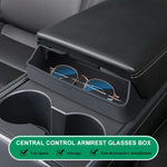 For Tesla Model 3 Model Y Accessories 2023 Central Control Armrest Box Phone Pocket additional angle