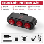 WEST BIKING Bicycle Rear Light Multi LED IP66 Tail Light Auto Start/Stop Brake Sensin lifestyle view