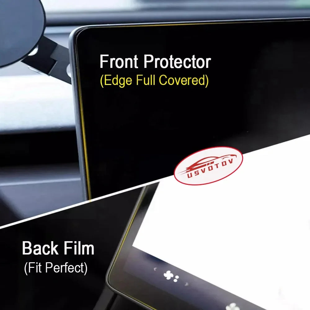 Tempered Glass Screen Protector for Tesla Model 3 Y Highland Juniper 2024-2025 | HD additional angle