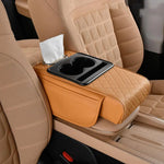 Car Armrest Cushion Organizer PU Leather Center Console Pad additional angle