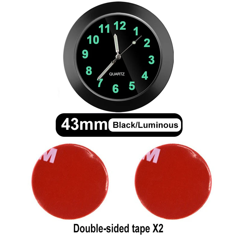 Mini Watch Car Quartz Universal Car Clock Stick-On Electronic Watch Dashboard Noctilucent Decoration For SUV Cars Accessary