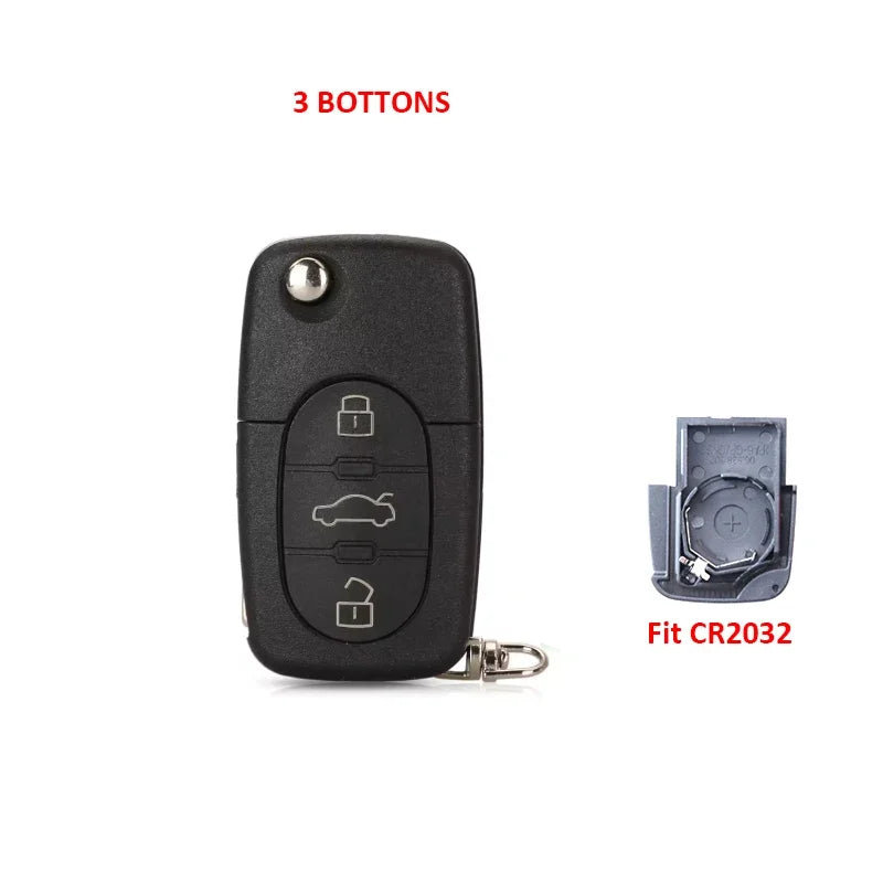2 3 Bottons Upgrade Car Key Fob Case Shell Housing for Audi A2 A3 A4 A6 A8 TT B5 RS4 Q close-up view