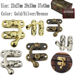 4pcs Box Toggle Latch Hasp Hook Lock Closure for Wooden Jewelry Chest Gift Wine Case Leather Bag Han