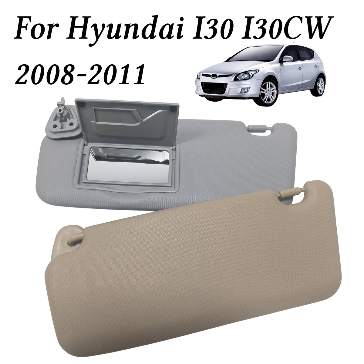 Car Sun Visor Sunvisor For Hyundai I30 I30CW 2008 2009 2010 2011 Replacement Accessories 852012L020TX 852022L020TX Sunshade Part