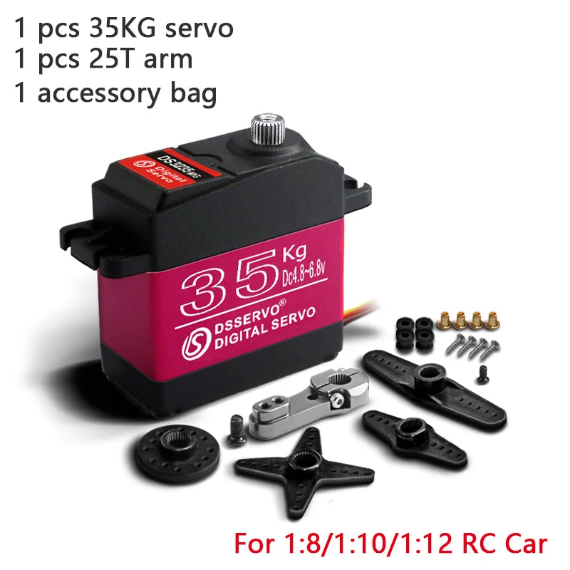 Waterproof Metal Gear Digital Servo for 1/8 1/10 Scale RC Cars alternate view