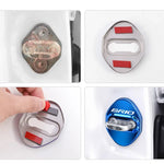 4PCS Stainless Steel Car Door Lock Cover Anti Rust Protective Buckle Sticker Decals additional angle