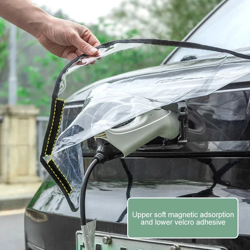 Universal EV Charger Port Rain Cover | Outdoor Waterproof Dust Protection