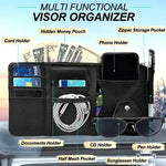 Car Sun Visor Card Holder Storage Box Sunglasses Clip