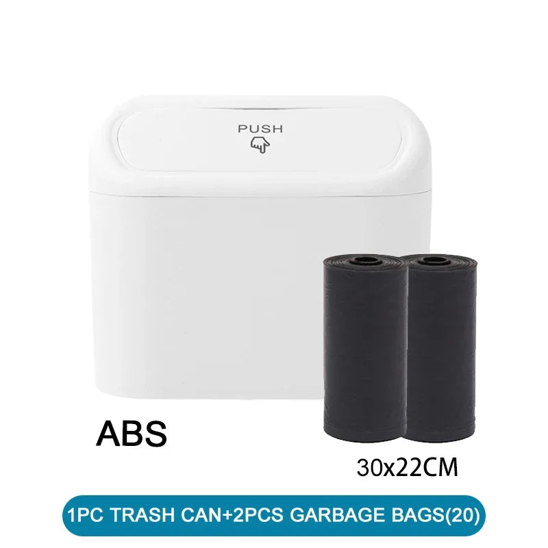 Car Trash Can (with Lid) Contains 60 (300) Garbage Bags, Small Car Trash Can, Leak- additional angle