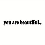 Car Rear View Mirror Vinyl Sticker Decal Boost Your Self-Care Motivational Quotes Decal detail view