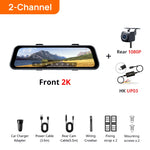 70mai S410 Rearview Dash Cam | 9.35-Inch Touch Screen Dual 2K+1080P Car DVR close-up view