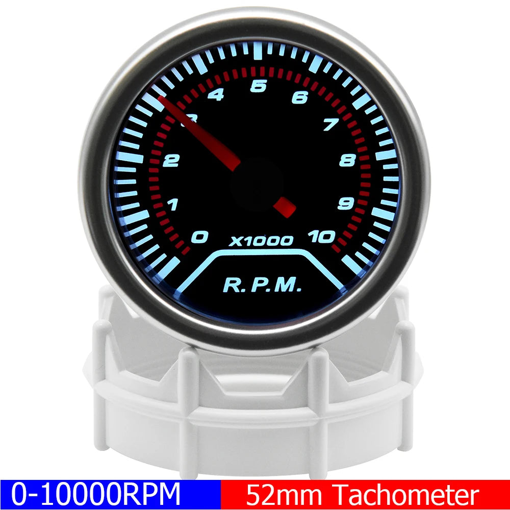 2" 52mm Car Turbo Boost Gauge Set | 12V Smoked Lens Gauges for Gasoline Cars detail view