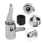1/2pcs 1/4 Lock On Air Chuck Car Truck Tyre Inflator Valve Air Pump Clip Nozzle Metal close-up view