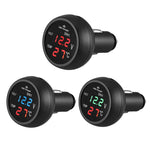 3 in 1 Car LED Digital Voltmeter Thermometer USB Charger | 12V/24V Digital Display Mo alternate view