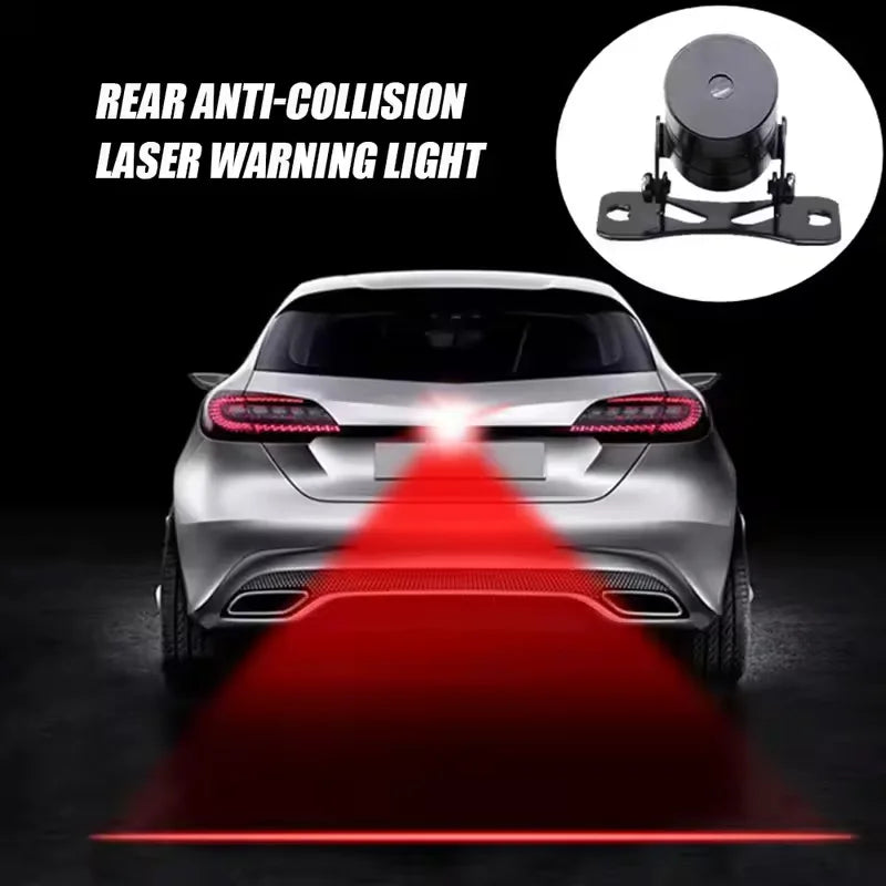 Car Auto LED Laser Fog Light Vehicle Anti-Collision Taillight Brake Warning Lamp Cool Anti-Collision Car End Rear Tail Fog