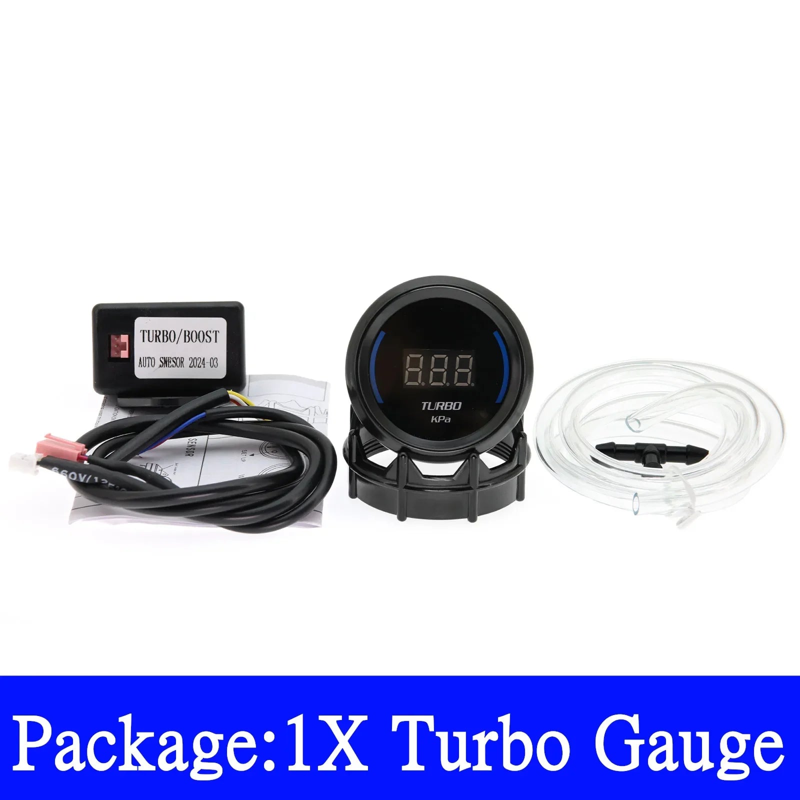52mm Car Gauge Set | Digital Turbo Boost Water Temp Oil Pressure Voltmeter lifestyle view