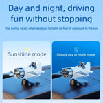 Solar Powered Rotating Airplane Car Dashboard Ornament 360° Auto Spin Decor Airplane lifestyle view