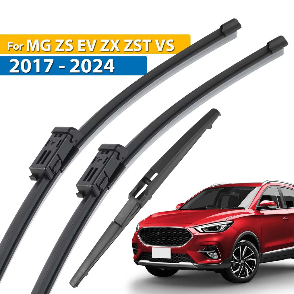 Erick's Wiper Front & Rear Wiper Blades Set For MG ZS EV ZX ZST VS 2017 - 2024 Windshield Windscreen Car Rain Brush 24"+14"+10"