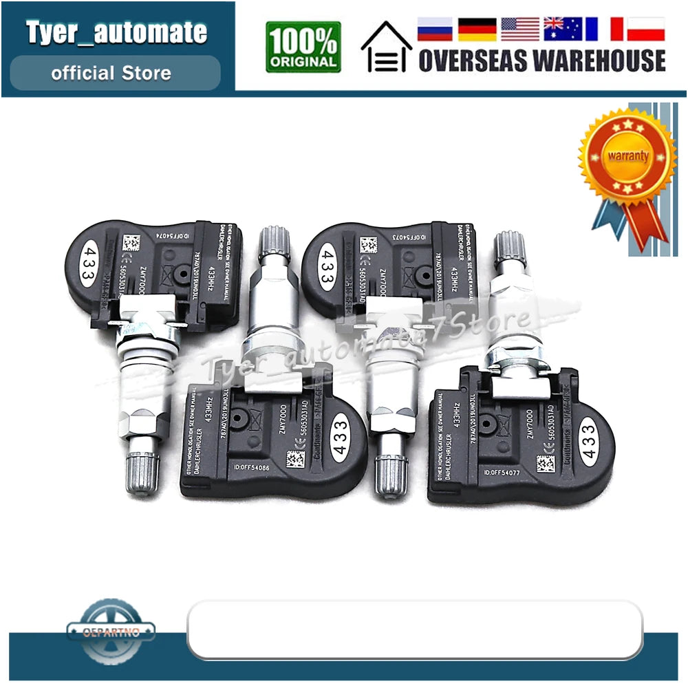 4PCS 433MHz TPMS Tire Pressure Monitoring System Sensor | For Chrysler Dodge Vehicles alternate view