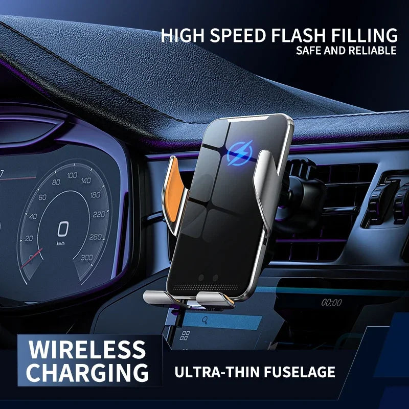 Car Wireless Charger Magnetic Auto Car Mount Phone Holder | Fast Charging Compatible wit detail view