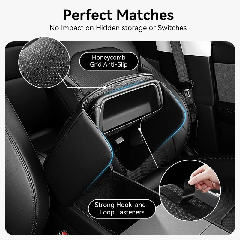YZ for Tesla Model YL 3 Y Highland Juniper Center Console Central Box Armrest Pad Rest Lid TPU Soft Case Cover Car Accessories