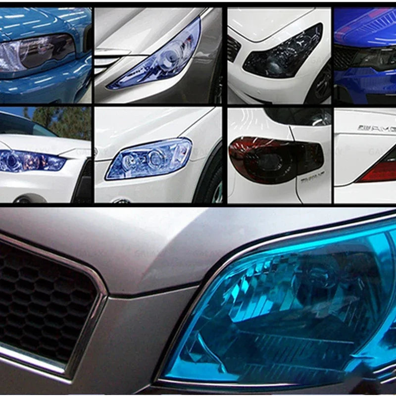 Car Headlight Taillight Protective Film Tint Vinyl Film Auto Lamp Film Sticker Sheet C close-up view