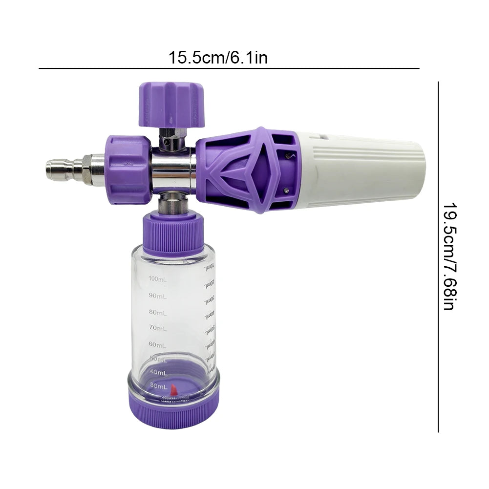100ml Pressure Washer Foam Spray Pot | 1/4 Inch Quick-Connect Car Wash Foam Sprayer lifestyle view