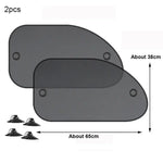 Car Side Window Sun Shade Curtains Front Rear Window Suction Cup