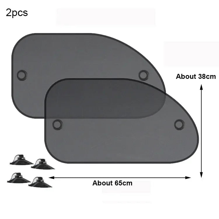 Car Side Window Sun Shade Curtains Front Rear Window Suction Cup