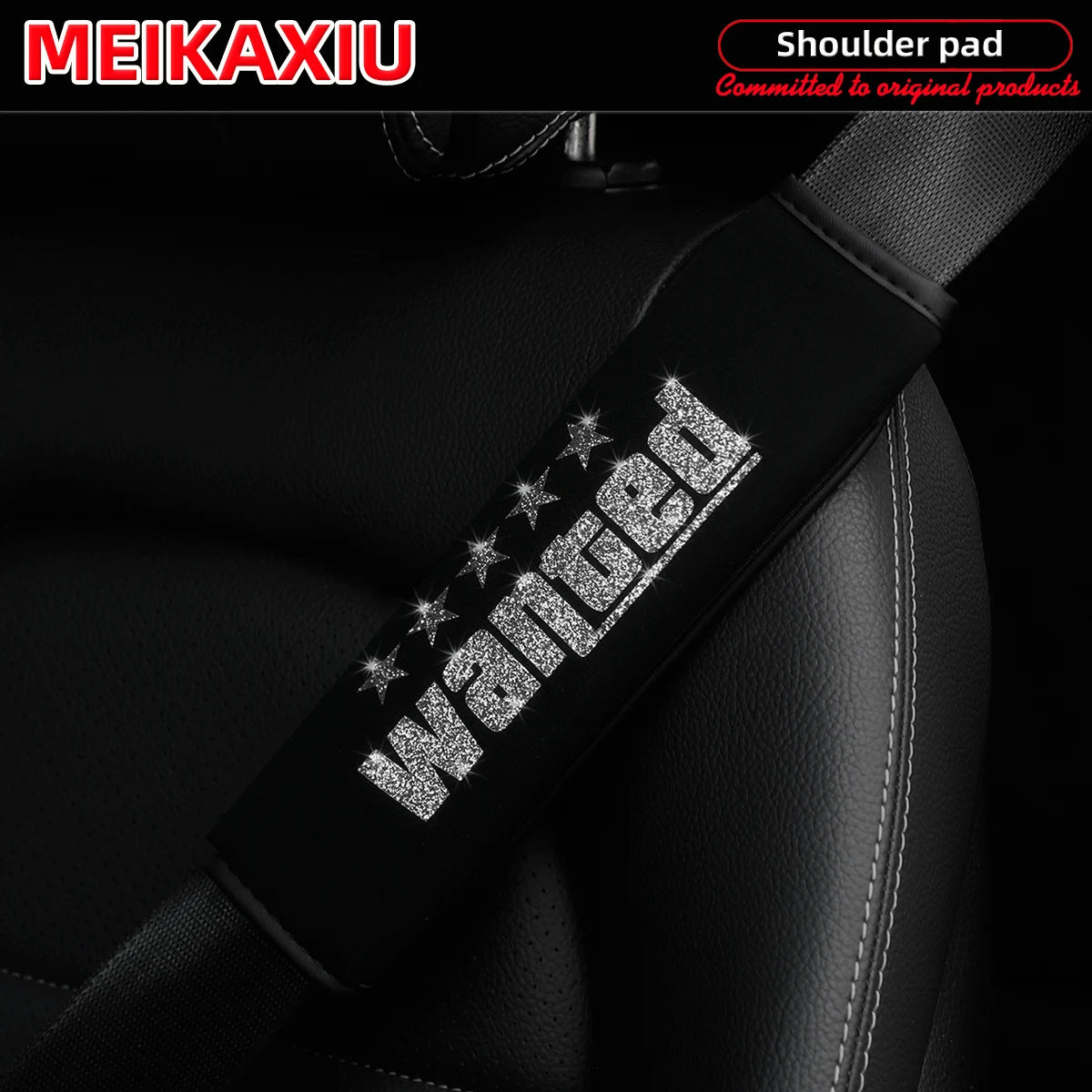 WENTED Flash Bllingbling New Style Comfortable Fabric Car Seat Belt Shoulder Cover Ca alternate view