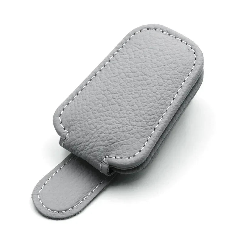 Leather Sunglasses Holder for Car Sunshade alternate view