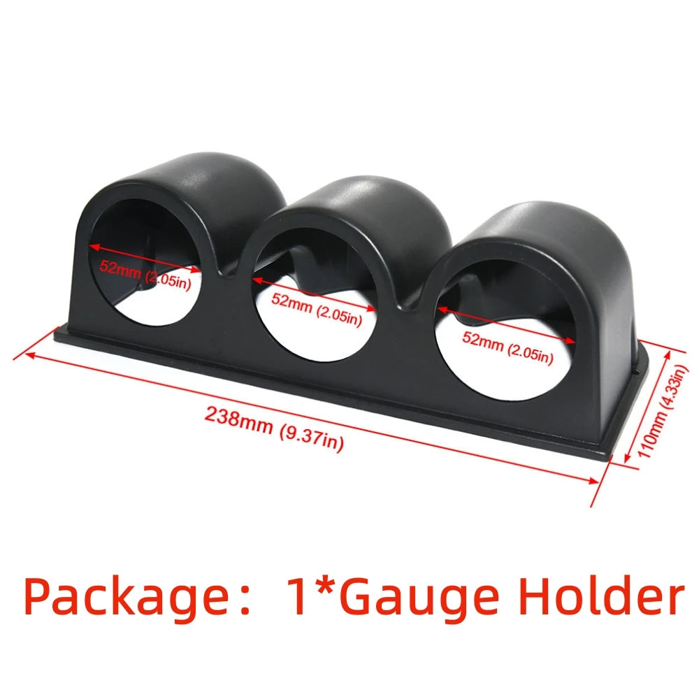 52mm 7-Color Car Gauge Set | Water Temp Oil Temp Oil Pressure Tachometer Boost Voltme alternate view