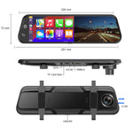 9.66" 4K Mirror Dash Cam | Android Auto, 5G WiFi, GPS, 1080P Rear, 24H Parking additional angle