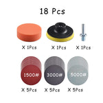 15-65 Pcs Car Headlight Repair Restoration Kit 3 Inch 75mm Sanding Plate Waxing Spong lifestyle view