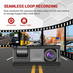 Dash Cam W/ IR Night Vision Loop Recording & 2" IPS Screen 1080P 3 Camera ， DVR recorder detail view