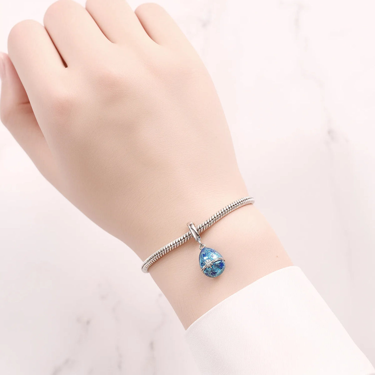 2025 New Hot Sale Original 925 Silver Charm Beads Fit Bracelet For Women Space astron lifestyle view