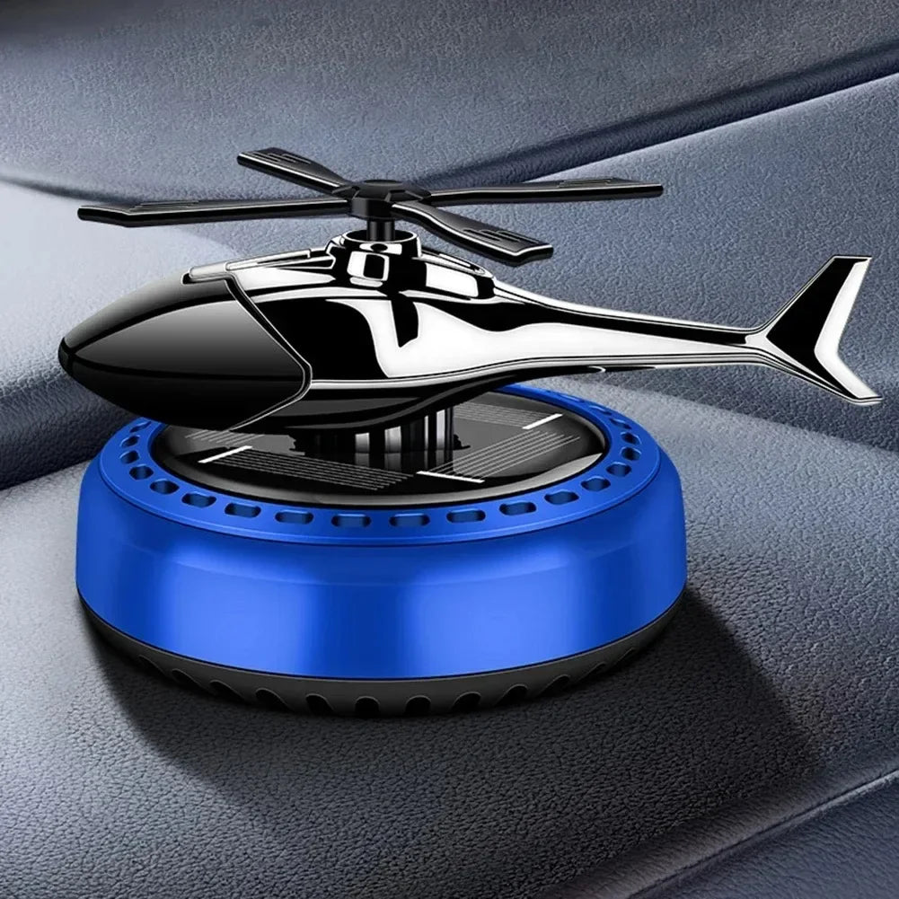 Solar Powered Car Air Freshener | Decorative Aromatherapy Propeller Diffuser close-up view