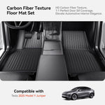 Tesla Model Y Juniper 2025 Floor Mats | Carbon Fiber TPE, Waterproof, Anti-Slip, Trun alternate view