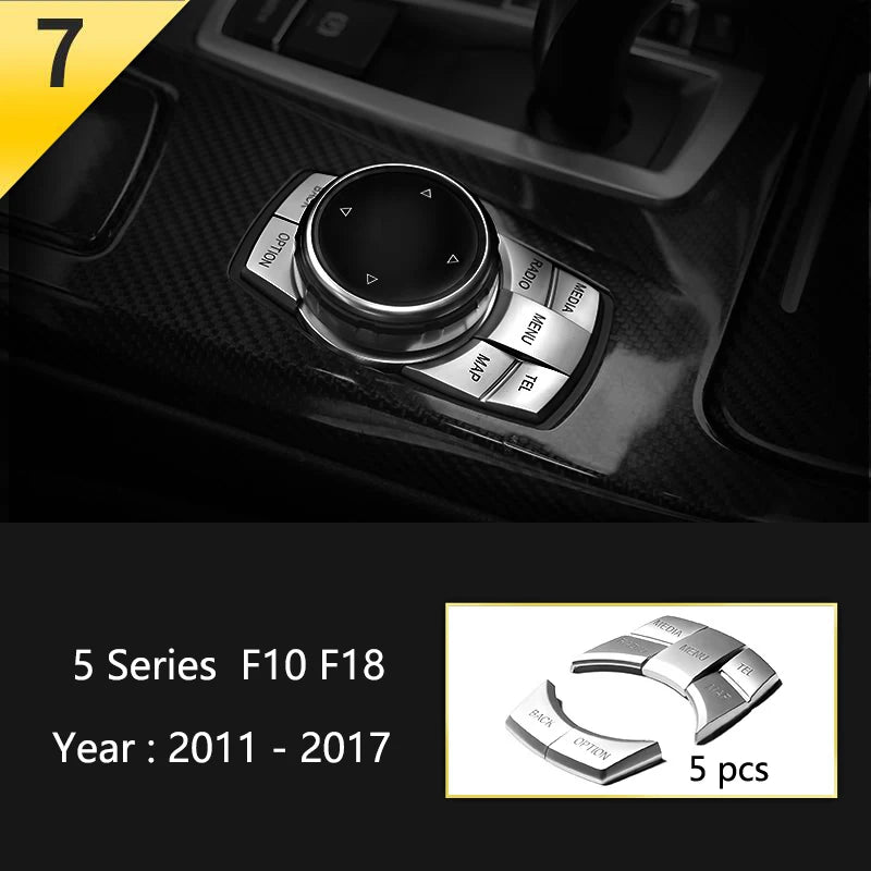 For BMW 5 Series F10 F11 520i Carbon Fiber Central Armrest Box Cover Storage Box Gear Position Panel Decoration Cover Auto Parts