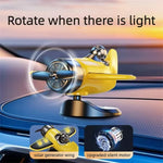 1 Pcs Solar Powered Rotating Airplane Car Dashboard Ornament 360° Auto Spin Decor Airplane Ornaments Car Interior Decoration