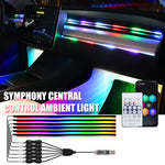 KEVANLY 10-in-1 RGB Car Ambient Light Kit | USB & APP Control, Footwell Atmosphere Lamps
