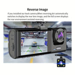Dash Cam W/ IR Night Vision Loop Recording & 2" IPS Screen 1080P 3 Camera ， DVR rec additional angle