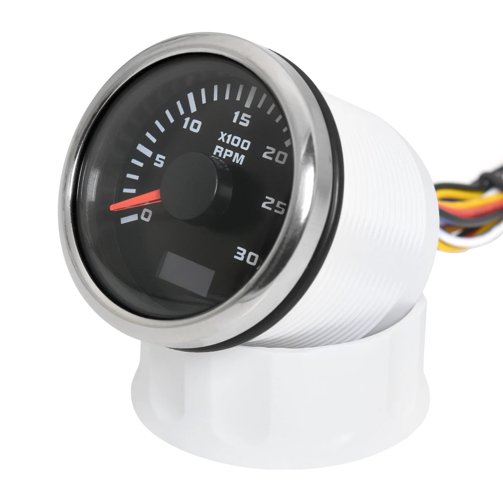 52mm Marine Diesel Tachometer | Waterproof LCD Tach Hour Meter for Boat Engine detail view