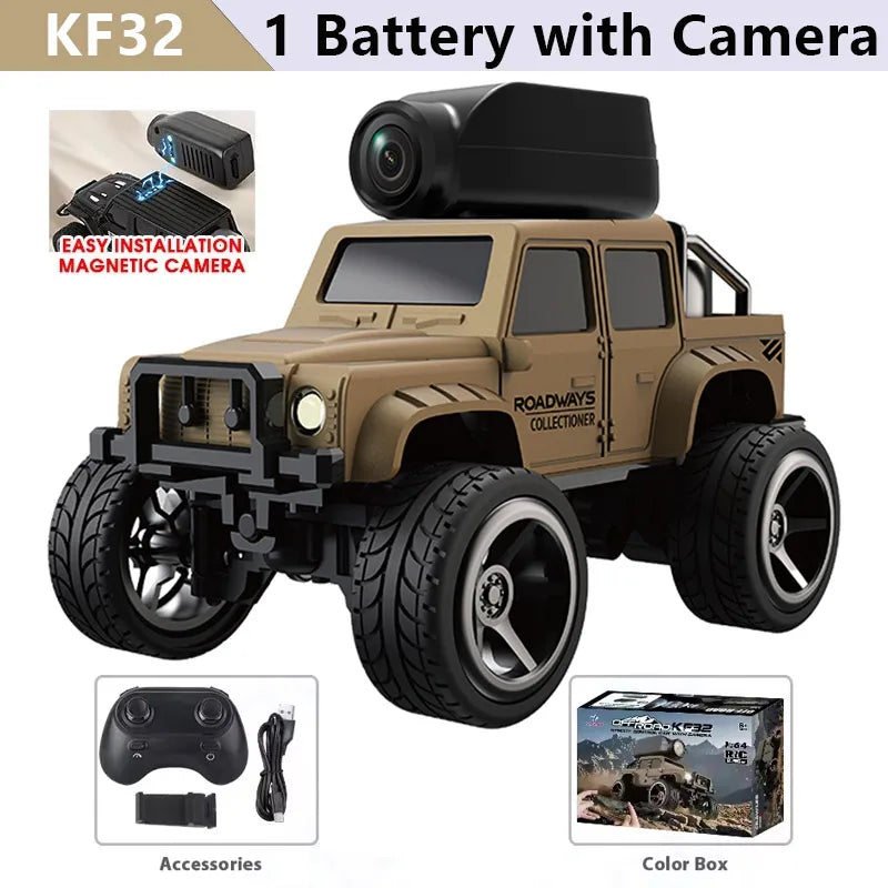 KF32 1:64 RC Mini Climbing Car With LED Light and HD Camera Radio Remote Control Cars Al detail view