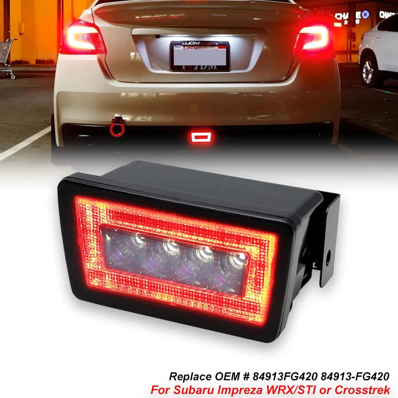 For Subaru Impreza WRX/STI or Crosstrek 3-In-1 Full LED Rear Fog Light Function as Tail/Brake Lamp,