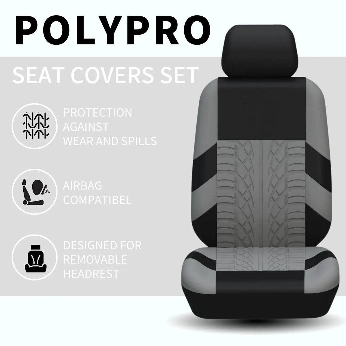 Car Seat Covers Full Set Front Split Rear Bench For Car Universal Cloth SUV Sedan Van lifestyle view