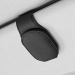 Universal Car Auto Sun Visor Eyeglass Hanger Clip Leather Glasses Holder Magnetic Mult close-up view