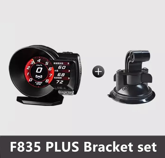 Profession Magician OBD2 F835 Head Up Display | Car Digital Boost Gauge Voltage Speed close-up view