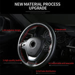 Genuine Leather Steering Wheel Cover For Car Braiding Steering Wheel Protector Covers An detail view