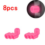 Luminous Tire Valve Caps 6 Colors Car Motorcycle Glowing Valve Cover Car Tire Wheel additional angle